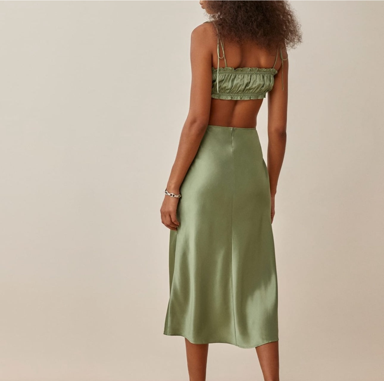 J CREW satin slip skirt