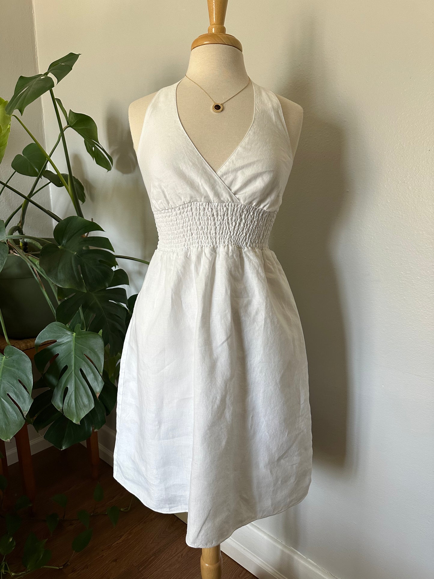 GUESS linen halter dress