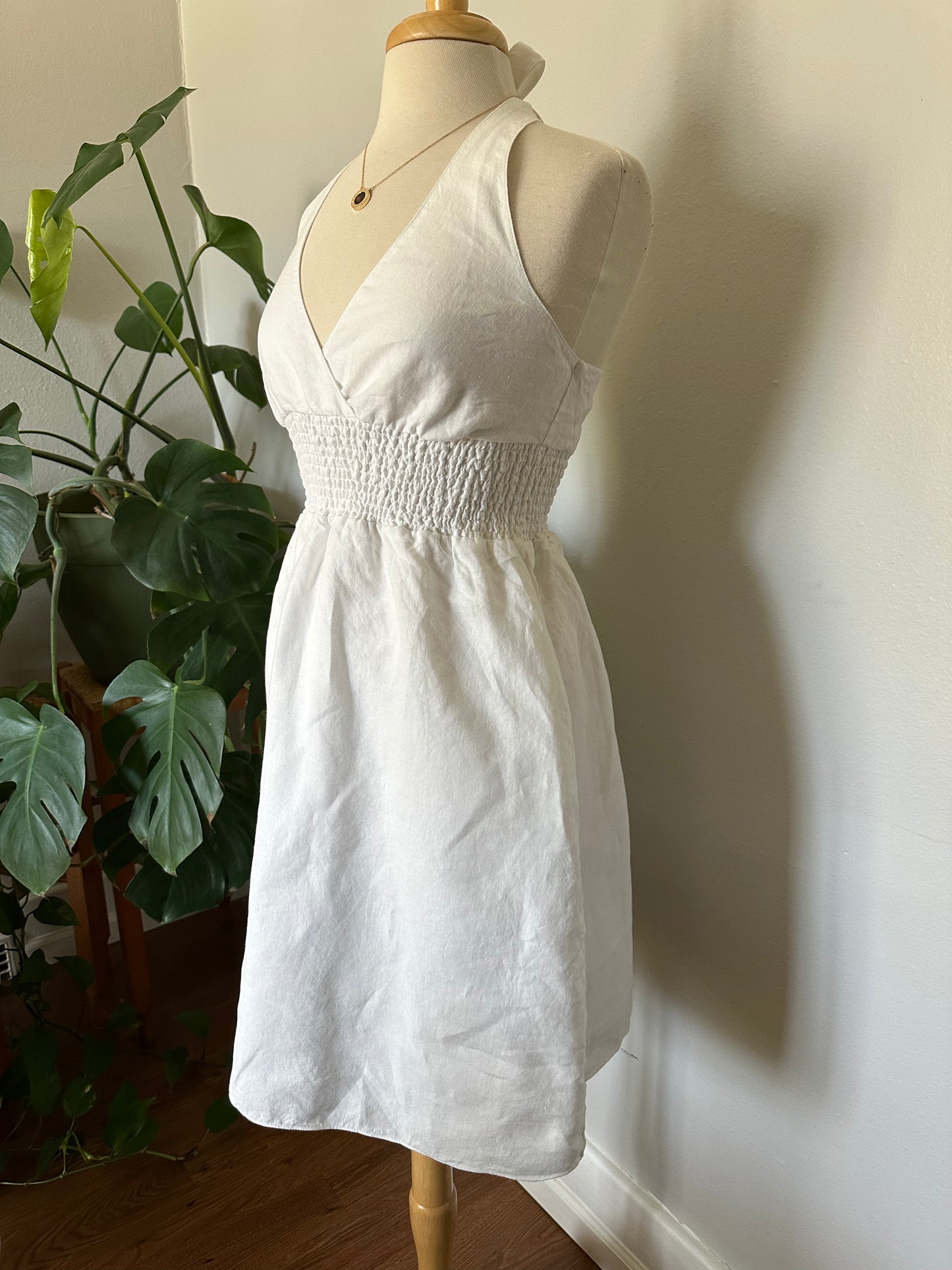 GUESS linen halter dress