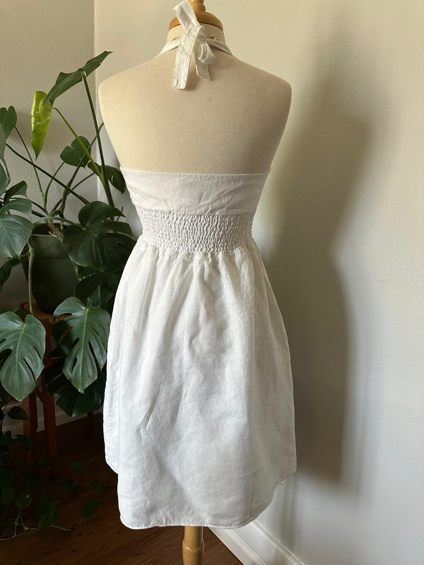 GUESS linen halter dress